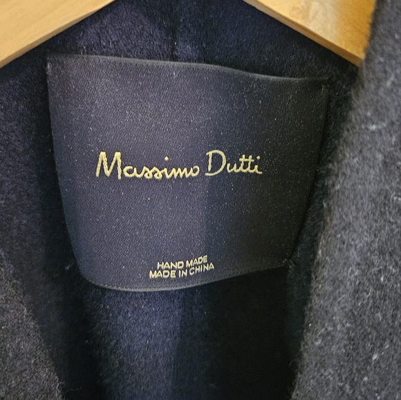 Ladies black coat . Navy blue inside . Very good condition . - Picture 2 of 2